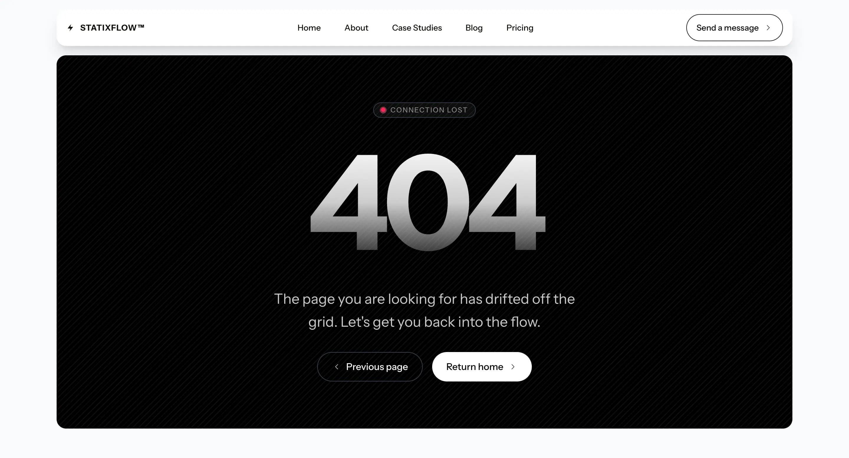 StatixFlow 404 Page