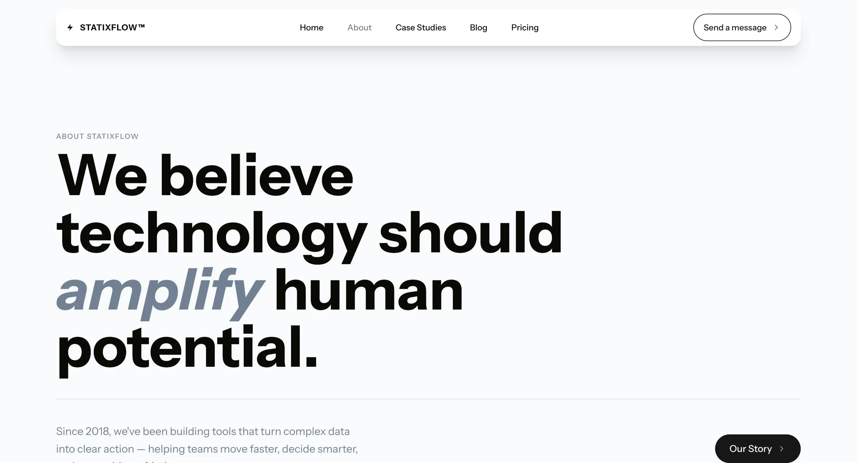 StatixFlow About Page