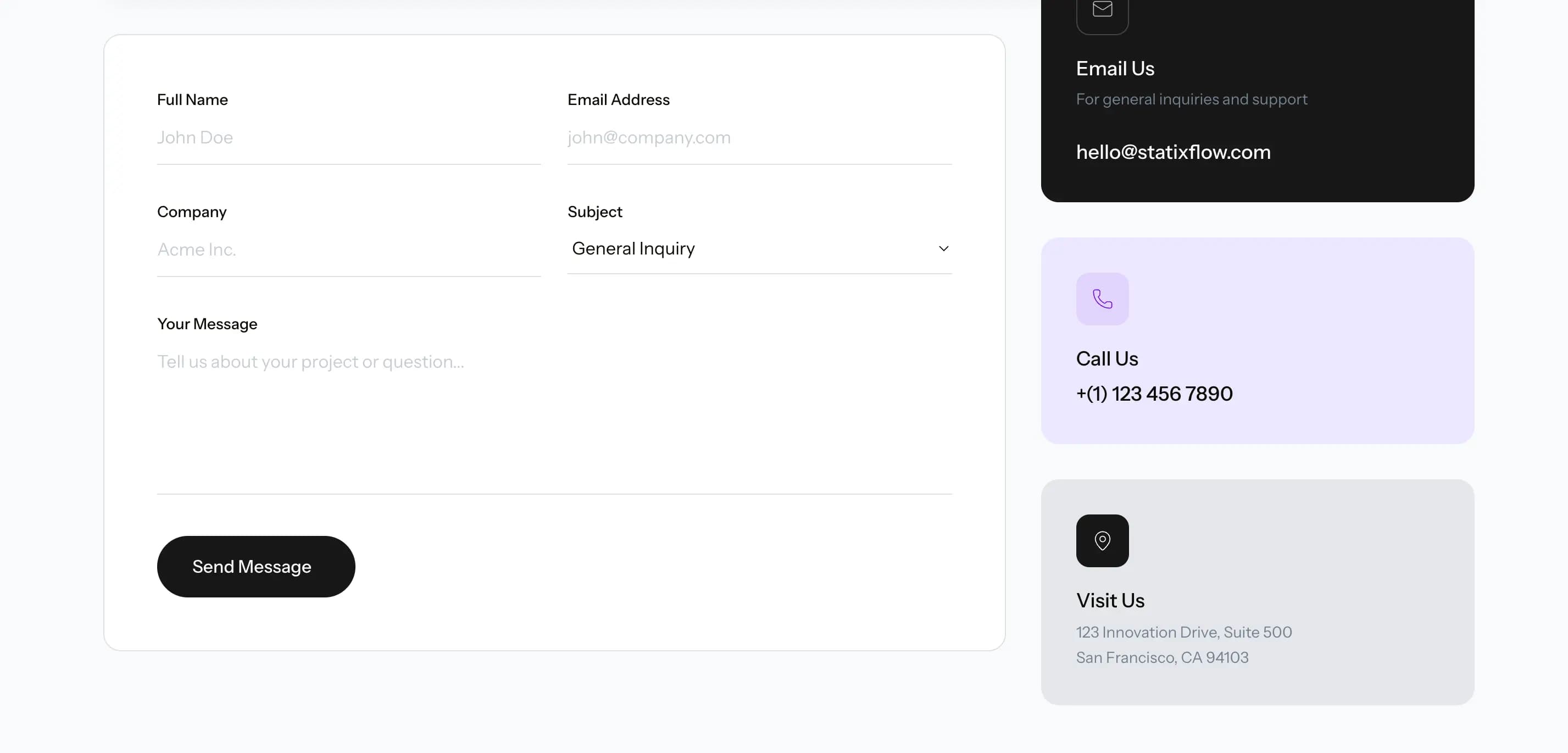StatixFlow Pinned (Sticky) Content Example
