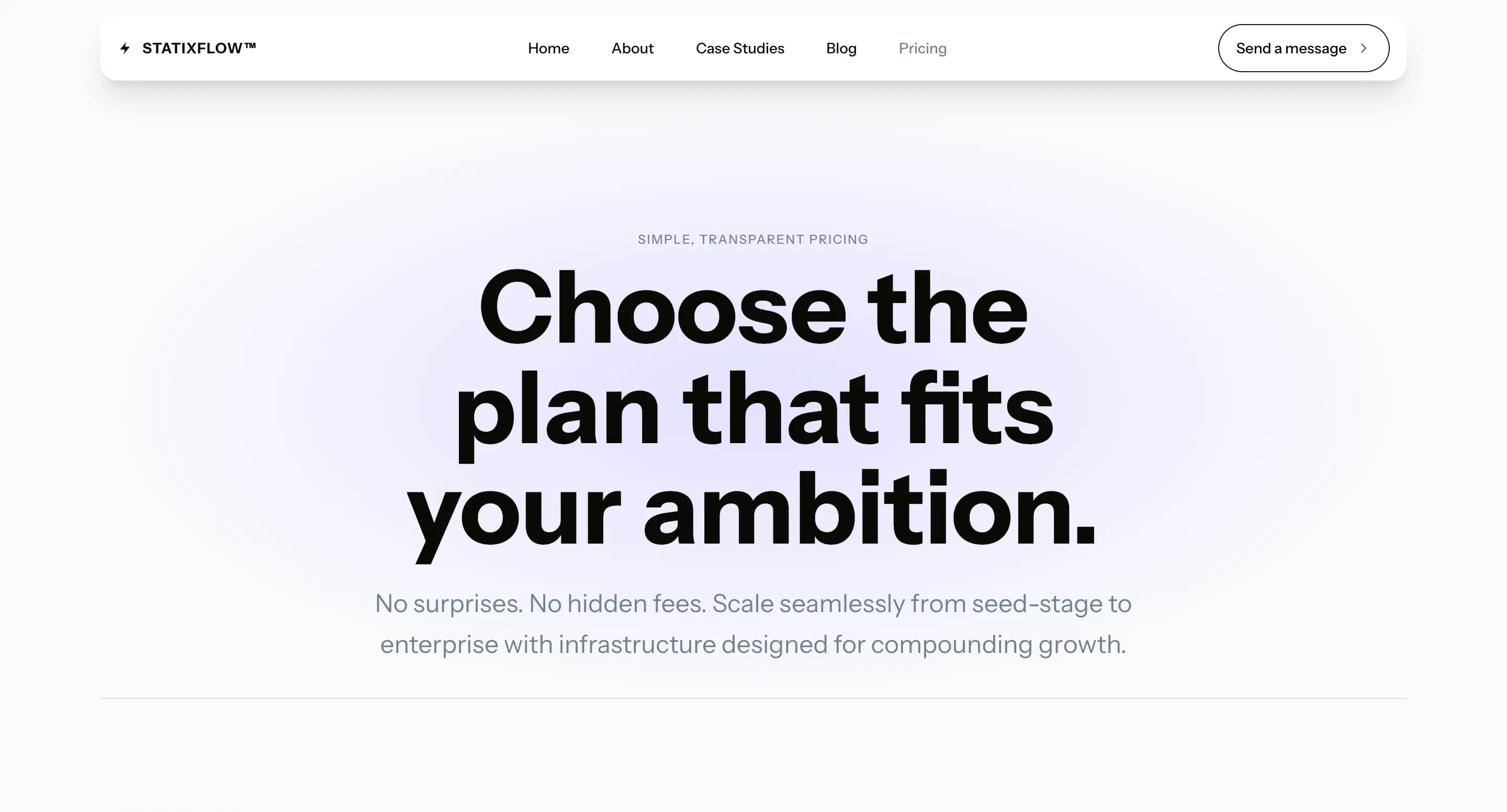 StatixFlow Pricing Page